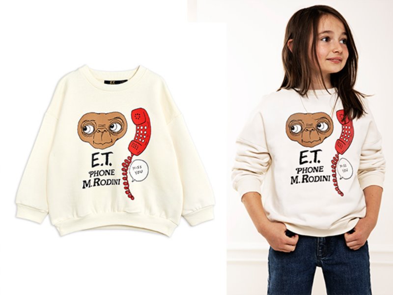[mini rodini]E.T. sp sweatshirt-off white