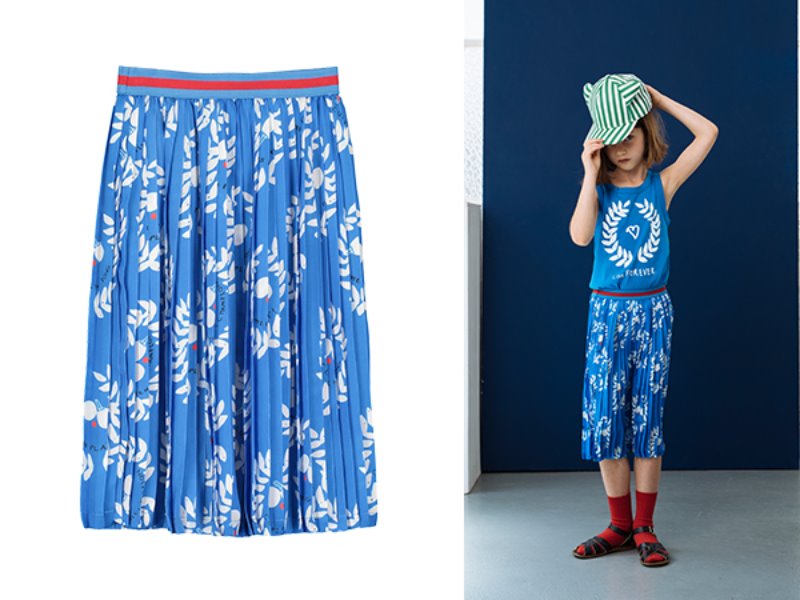 핫딜/교환환불안됨  [beauloves]Pleated Skirt-Ink Blue/Ping Pong Club
