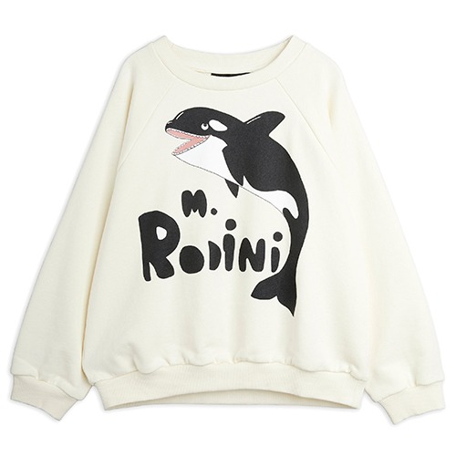 [mini rodini] Orca sp sweatshirt - Offwhite
