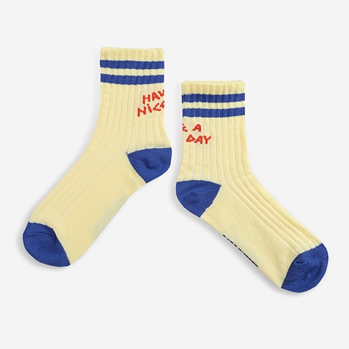 [bobochoses] Have A Nice Day short socks