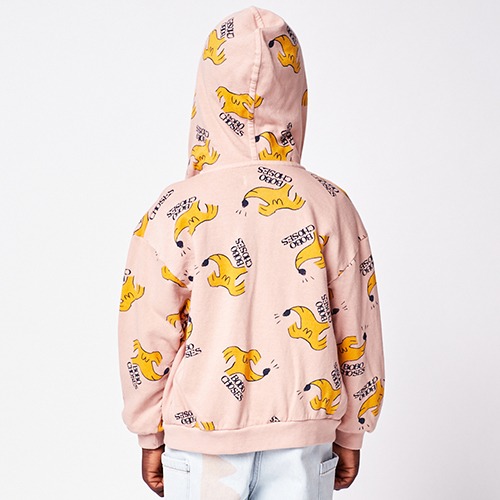 [bobochoses] Sniffy Dog all over hooded sweatshirt (zip-up)