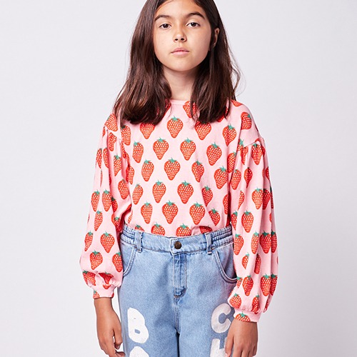 [bobochoses] Strawberry all over long sleeve T-shirt