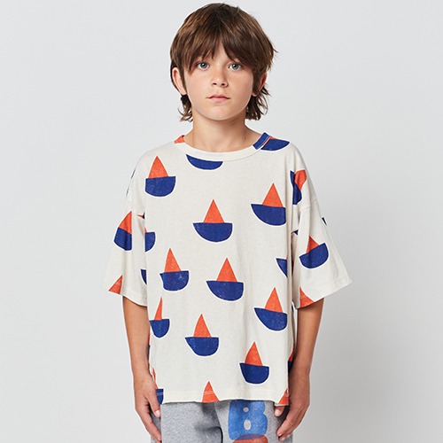 [bobochoses] Sail Boat short sleeve T-shirt - KID