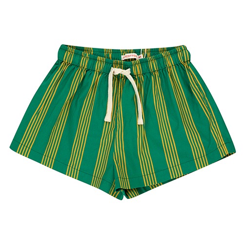 [tinycottons] FINE LINES SHORT - deep green/yellow