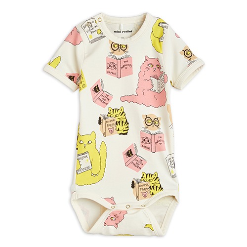 [minirodini] Cats aop ss body - Offwhite - baby