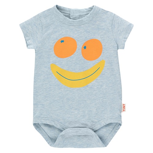 [tinycottons] SMILE BODY - light blue heather (baby)