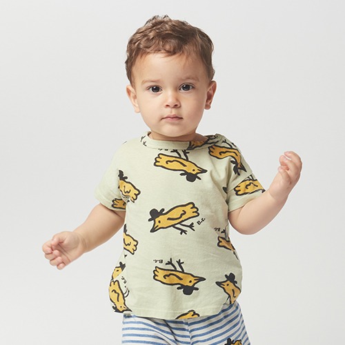 [bobochoses] Mr Birdie all over T-shirt - BABY