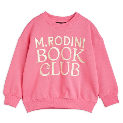 [minirodini] Book club emb sweatshirt - Pink