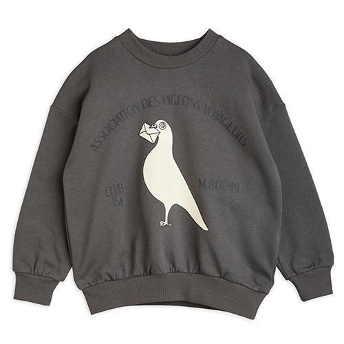 [minirodini] Pigeons sp sweatshirt - Grey