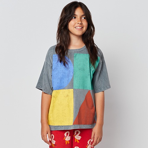 [bobochoses] Geometric Color Block T-shirt - KID