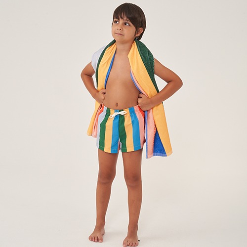 [tinycottons] MULTICOLOR STRIPES TRUNKS - multicolor