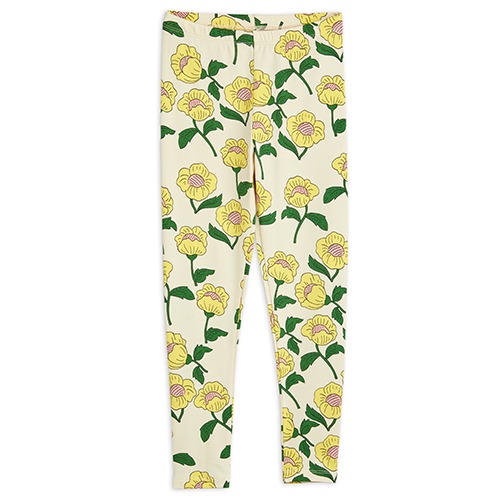 [minirodini] Flowers aop leggings - Yellow