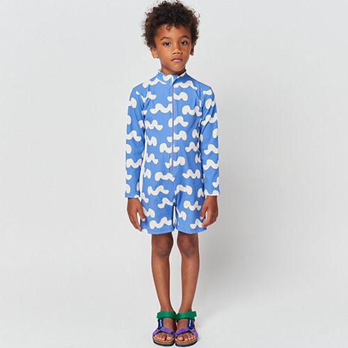 [bobochoses] Waves all over swim overall - KID