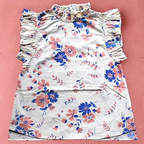 [bonjour] TOP WITH FLOUNCE without the city name - Bouquet blue rose