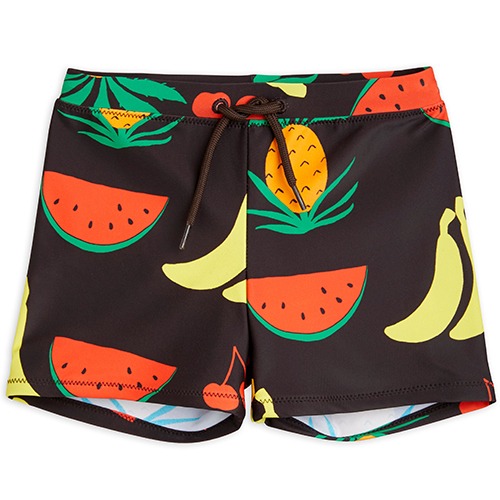 [minirodini] Fruits aop swim pants - Brown