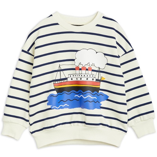 [minirodini] Ferry stripe sp sweatshirt - Blue