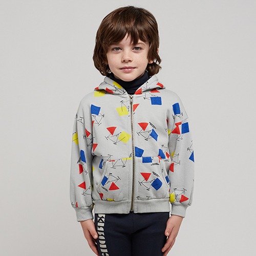 [bobochoses] Crazy Bicy all over zipped hoodie