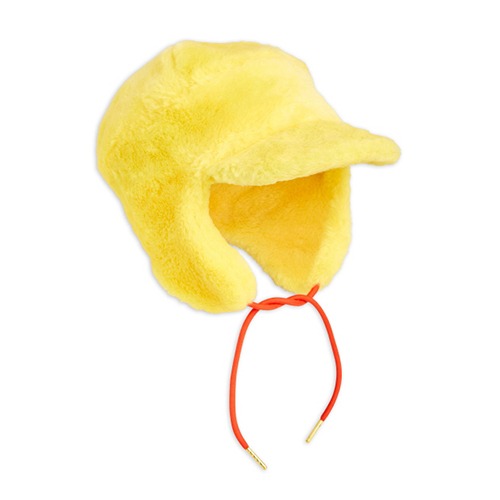 [minirodini] FAUX FUR CAP - Yellow