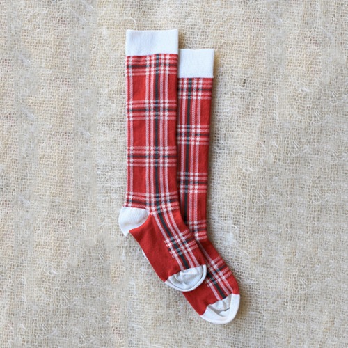 [bonjour] Red checks socks