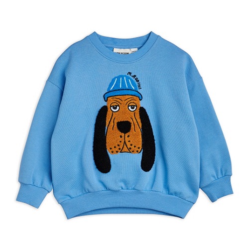 [minirodini] Bloodhound chenille sweatshirt - Blue