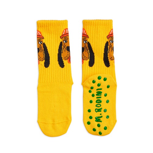 [minirodini] Bloodhound 1-pack antislip socks - Yellow