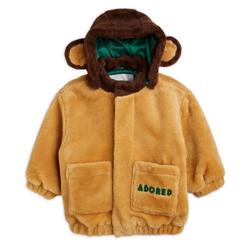 [minirodini] Adored faux fur hooded jacket - Beige