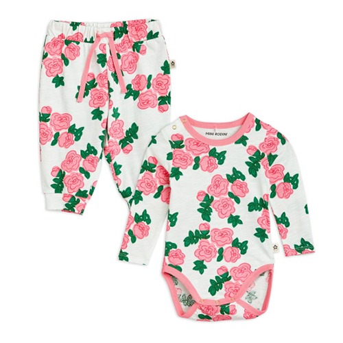 [minirodini] Roses aop baby set - Pink